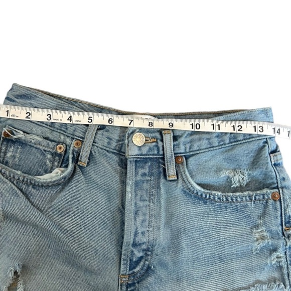 Agolde Parker Vintage Cut Off Distressed Jean Shorts - Picture 10 of 12